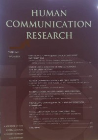 Image of Human Communication Research : A Journal Of The International Communication Association